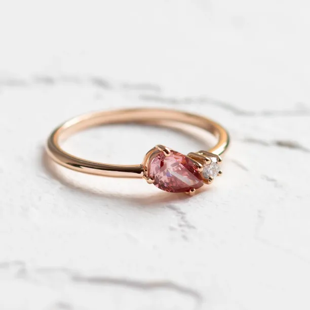 Lab-grown diamond Toi et Moi ring DUA Image