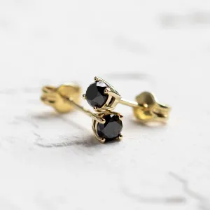 Black diamond stud earrings BLADELL