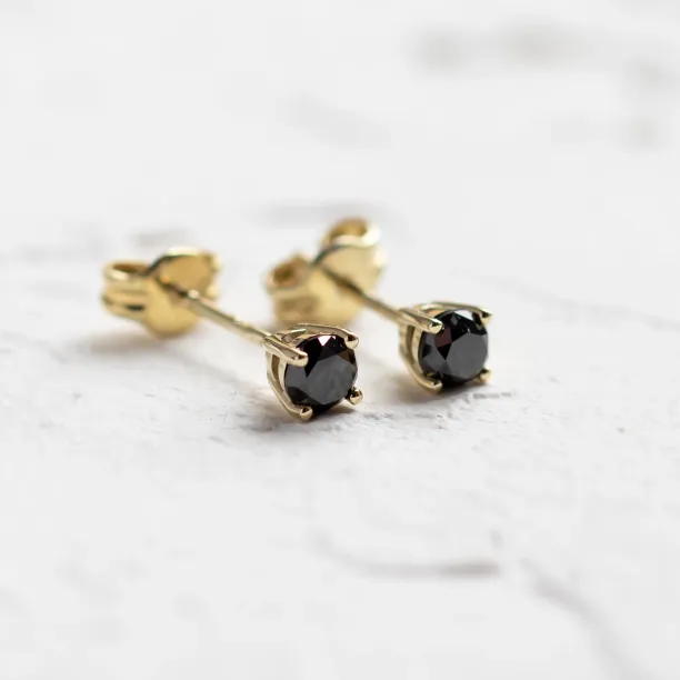 Black diamond stud earrings BLADELL Image