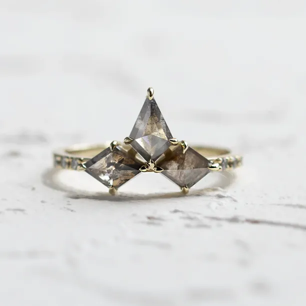 Kite salt and pepper diamond ring SONYA Image