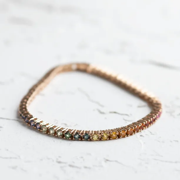 Rainbow sapphire bracelet MOSAICAN Image