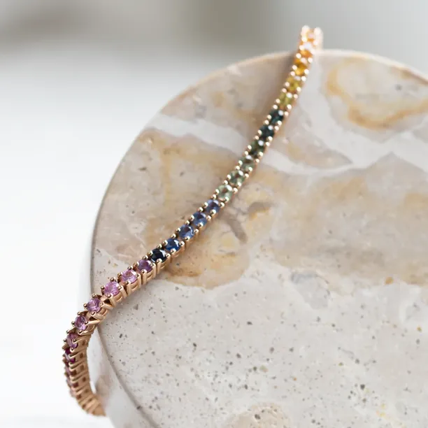 Rainbow sapphire bracelet MOSAICAN Image