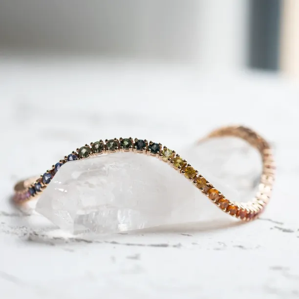 Rainbow sapphire bracelet MOSAICAN Image
