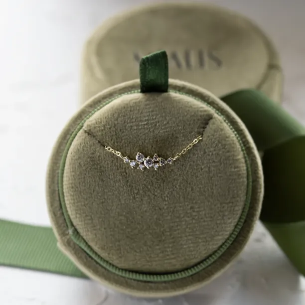 Salt and pepper diamond cluster necklace CLARIE Image