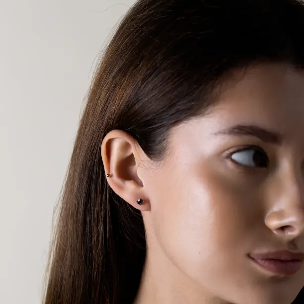 Salt and pepper diamond earrings SUZETTE Image