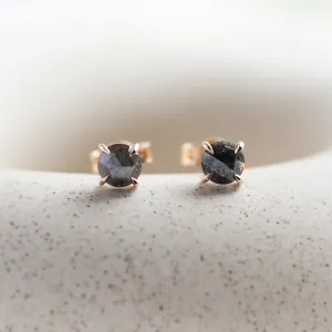 Salt and pepper diamond earrings SUZETTE Thumbnail