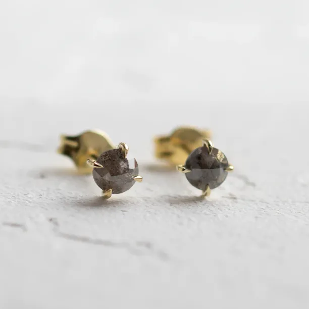 Salt and pepper diamond earrings SUZETTE Image