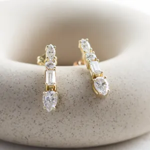 Dangle moissanite earrings MARINA Thumbnail