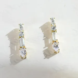 Dangle moissanite earrings MARINA Thumbnail