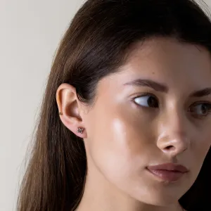 Salt and pepper diamond earrings FLORIS