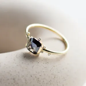 Cluster salt and pepper diamond ring WINNIE Thumbnail