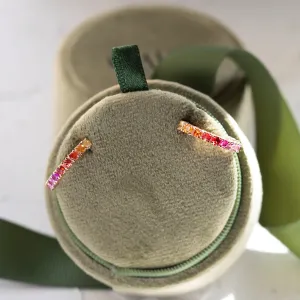 Rainbow sapphire hoop earrings 14K gold MOSAICA Thumbnail