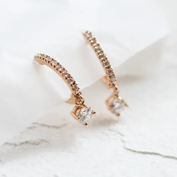 Hoop lab grown diamond earrings SPARIA Image