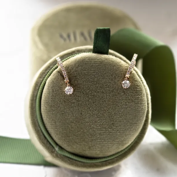 Hoop lab grown diamond earrings SPARIA Image