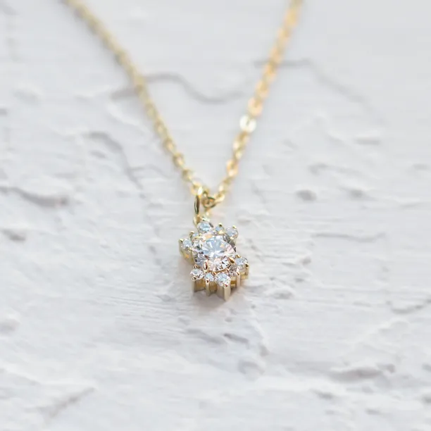 Dainty lab grown diamond pendant AMORELLA Image
