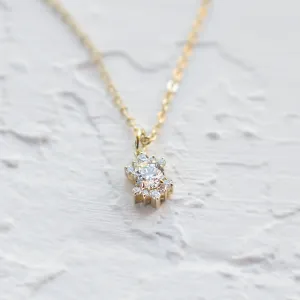 Dainty lab grown diamond pendant AMORELLA Thumbnail