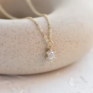 Dainty lab grown diamond pendant AMORELLA Thumbnail