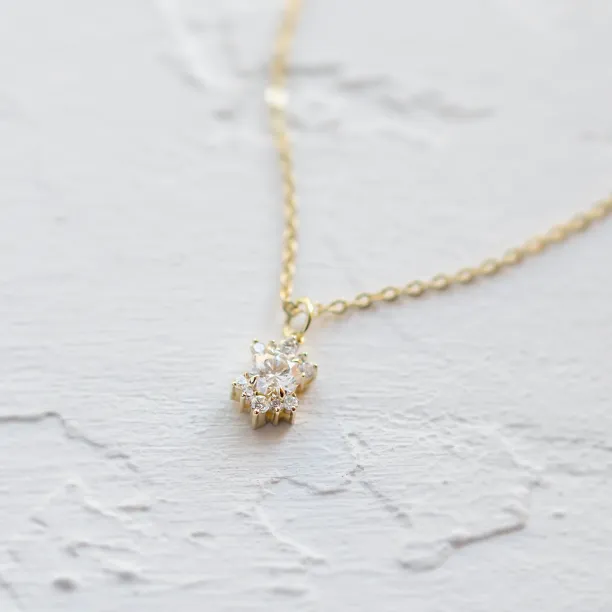 Dainty lab grown diamond pendant AMORELLA Image