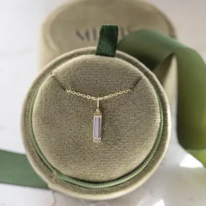 Minimalist moissanite and diamond pendant FELIANA Thumbnail