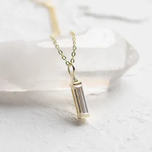 Minimalist moissanite and diamond pendant FELIANA Thumbnail