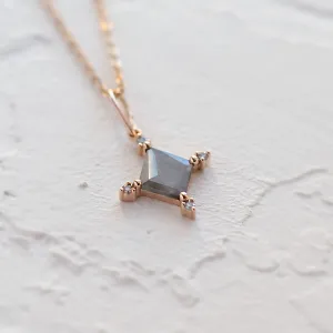 Unique salt and pepper diamond necklace CRESSIDA Thumbnail