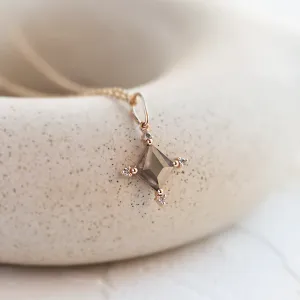 Unique salt and pepper diamond necklace CRESSIDA