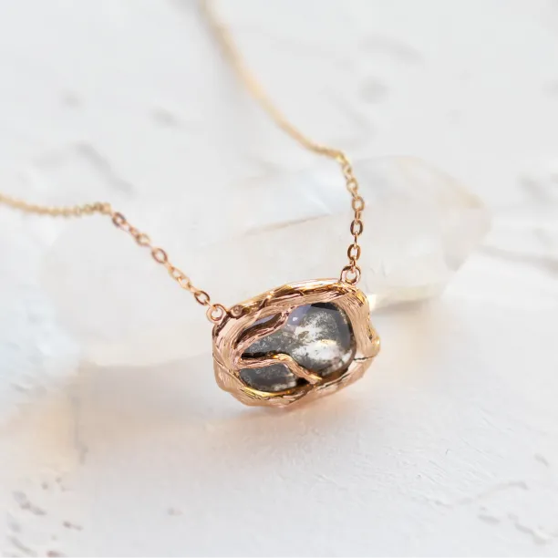 Salt and pepper diamond vintage necklace TREASURE Image