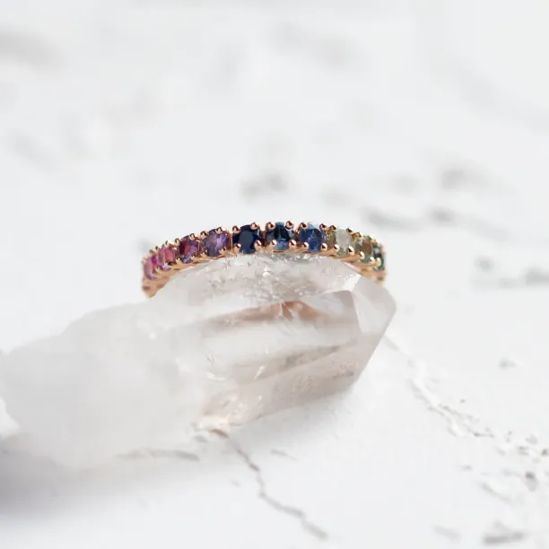 Rainbow sapphire ring MOSAIC Image