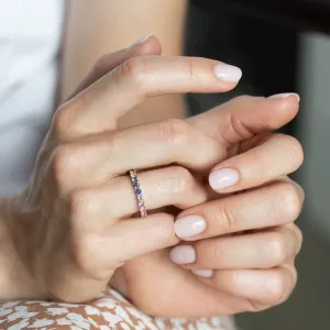 Rainbow sapphire ring MOSAIC Thumbnail