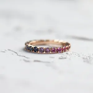 Rainbow sapphire ring MOSAIC Thumbnail