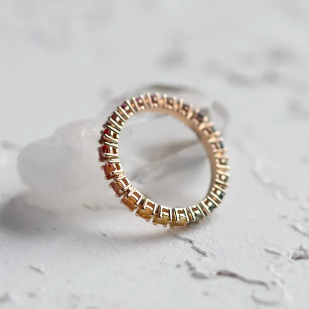 Rainbow sapphire ring MOSAIC Image