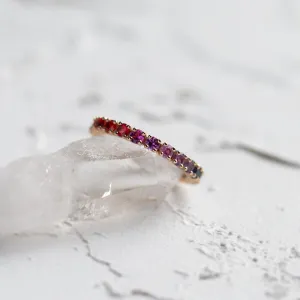 Rainbow sapphire ring MOSAIC Thumbnail