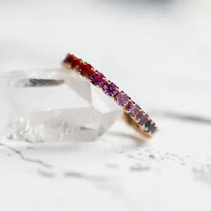 Rainbow sapphire ring MOSAIC Thumbnail