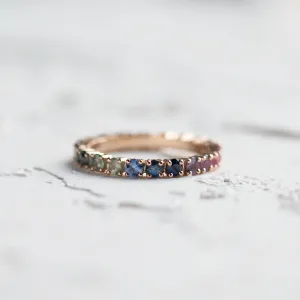 Rainbow sapphire ring MOSAIC Thumbnail