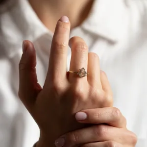 Salt and pepper diamond cluster ring SELMA Thumbnail