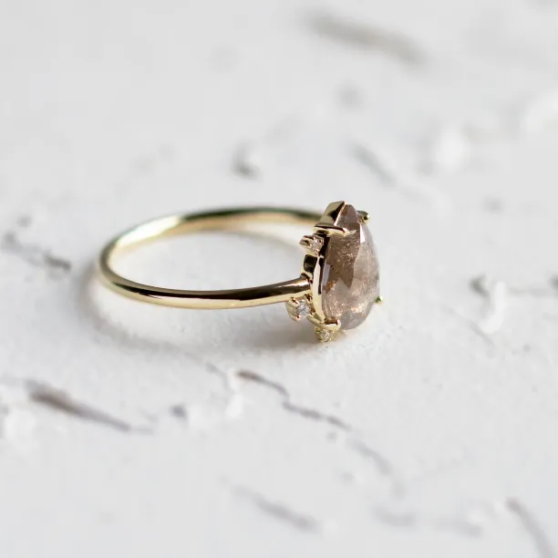 Salt and pepper diamond cluster ring SELMA Image