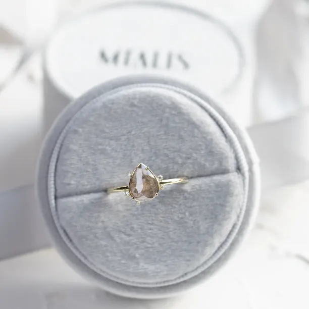 Salt and pepper diamond cluster ring SELMA Image