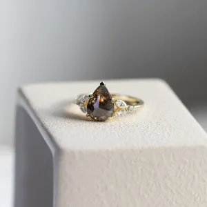 Unique salt and pepper and lab grown diamond engagement ring ECLIPSE Thumbnail