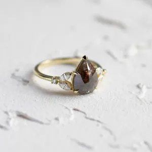 Unique salt and pepper and lab grown diamond engagement ring ECLIPSE Thumbnail