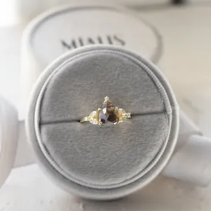 Unique salt and pepper and lab grown diamond engagement ring ECLIPSE Thumbnail