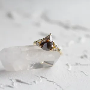 Unique salt and pepper and lab grown diamond engagement ring ECLIPSE Thumbnail