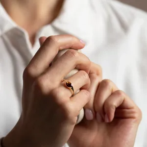 Atypical engagement ring with natural citrine HELIA Thumbnail