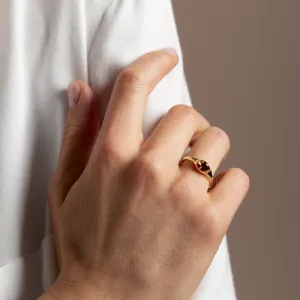 Atypical engagement ring with natural citrine HELIA Thumbnail