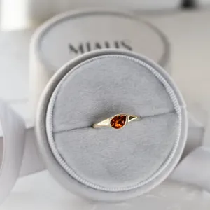 Atypical engagement ring with natural citrine HELIA Thumbnail