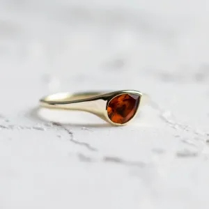 Atypical engagement ring with natural citrine HELIA Thumbnail