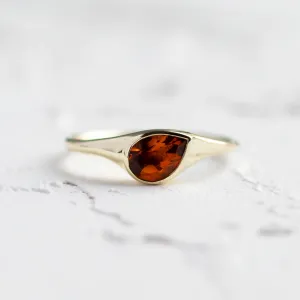 Atypical engagement ring with natural citrine HELIA Thumbnail