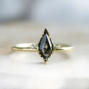 Salt and pepper diamond engagement ring MEG Thumbnail