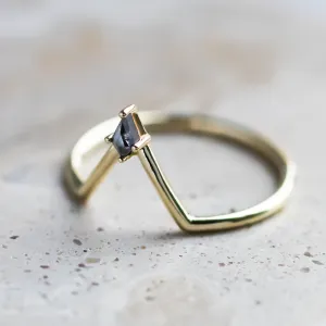 Kite salt and pepper diamond chevron wedding band NELLY Thumbnail