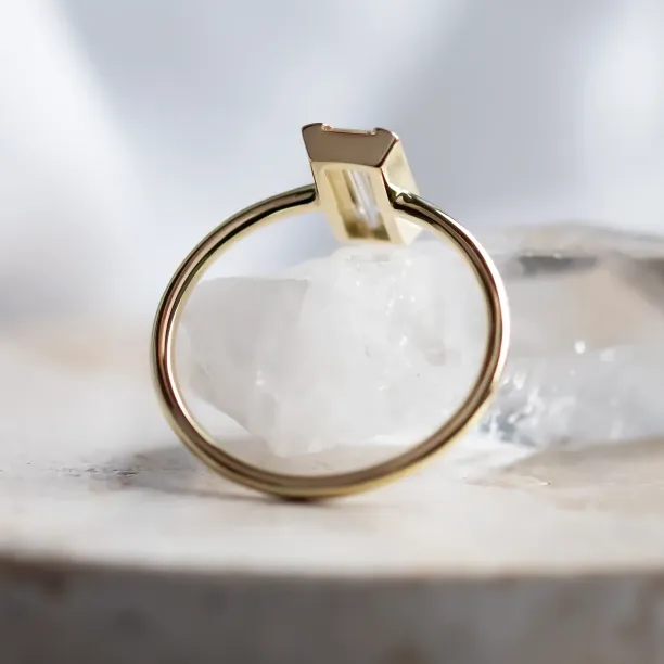 Unique baguette moissanite engagement ring SLAVA Image