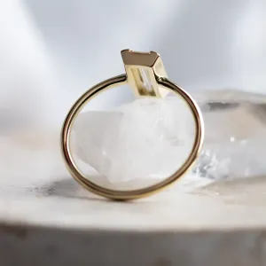 Unique baguette moissanite engagement ring SLAVA Thumbnail